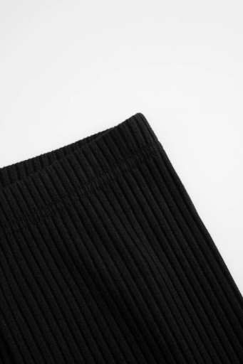 Legginsy Dla Dziewczynki Czarne Legginsy Prążkowane 092 Coccodrillo ZC4