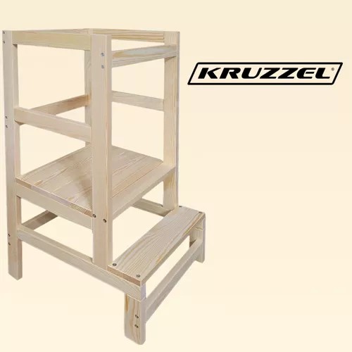 Pomocnik kuchenny Kruzzel drewniany regulowany dla dzieci
