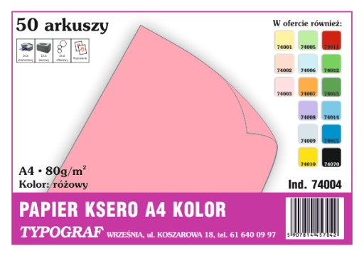 Papier biurowy Typograf format A4 80g