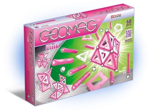 Klocki magnetyczne Geomag Kids Pink Panels 68