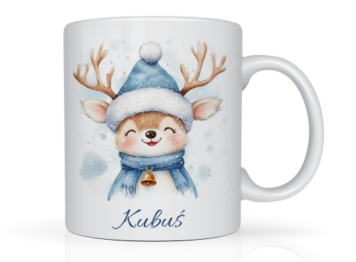 Zdjęcie oferty: Kubek świąteczny z Twoim imieniem na prezent MIKOŁAJKI chłopiec 330 ml