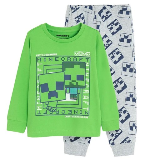 COOL CLUB Piżama chłopięca długi rękaw długie spodenki MINECRAFT roz. 98