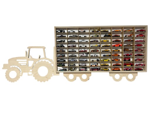 DUŻA półka TRAKTOR regał na resoraki w skali 1:64 Regał na 72 Przegródki PL