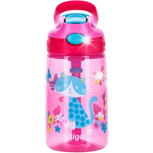 BIDON ze SŁOMKĄ CONTIGO GIZMO FLIP 420ml CHERRY CAT BUTELKA dla DZIECKA