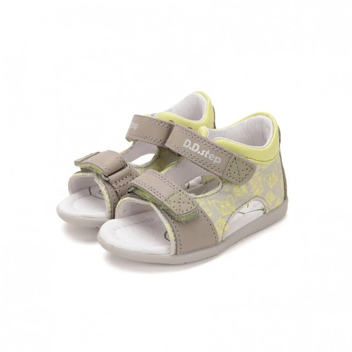 Sandały skórzane G075-51862B Grey 19