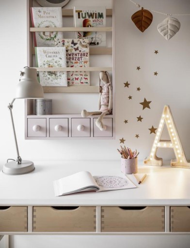 DREWNIANA PÓŁKA BIBLIOTECZKA LOUVE INMONDO