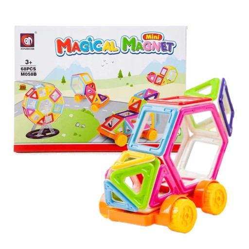 Klocki Magnetyczne 38 el. mini MAGICAL MAGNET magnesy 3D