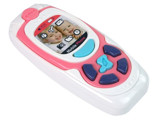 Telefon dla dzieci LEAN Toys 16 cm x 21 cm różowy