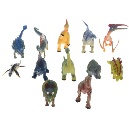 12 sztuk Assorted Plastic Animal Dinosaur Model Figures Playset