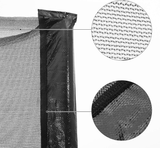 SIATKA DO TRAMPOLINA WEWNĘTRZNA 244cm na 6 SŁUPKÓW 180cm wysokości MOCNA