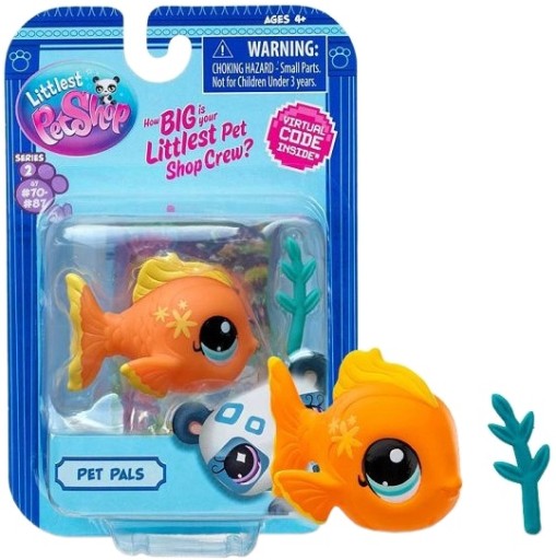 Littlest Pet Shop seria 2 figurka G7#72 przyjaciele zwierząt złota rybka