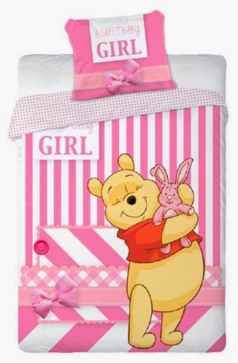 Pościel 100x135 40x60 Kubuś Puchatek Winnie the Pooh a sweet Baby Girl