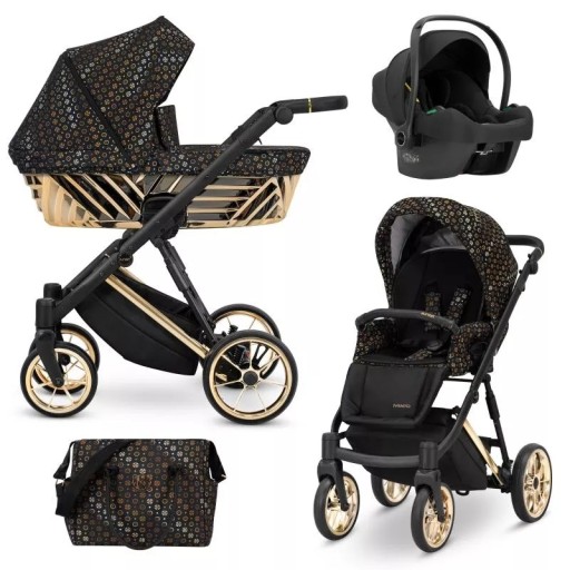 Wózek 3w1 WIELOFUNKCJYNY IVENTO GLAM PREMIUM Kunert 19 | fotel COSMO