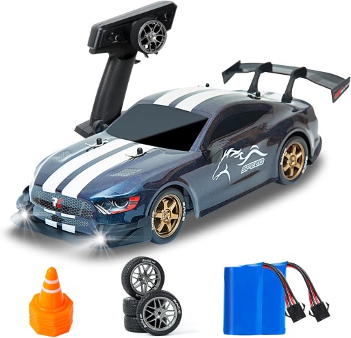 SAMOCHÓD DRIFT ZDALNIE STEROWANY 1:14 4WD LED SZYBKI PREZENT 8+ DLA DZIECI!
