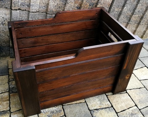 Zdjęcie oferty: Skrzynka na winyle, pojemnik na drewno, donica, hand made.