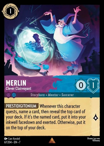 DISNEY LORCANA Merlin - Clever Clairvoyant 7ARI #067
