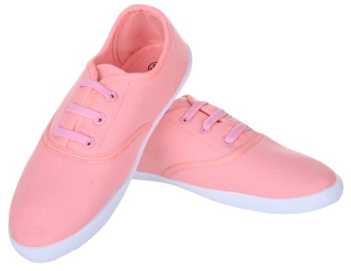 TENISÓWKI MATERIAŁOWE Orange NA GUMECZKI WYGODNE CASUAL r.34 / 21,5cm