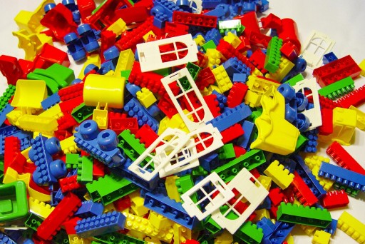 Klocki konstrukcyjne Hemar 989 el. plastikowe 3 lata+