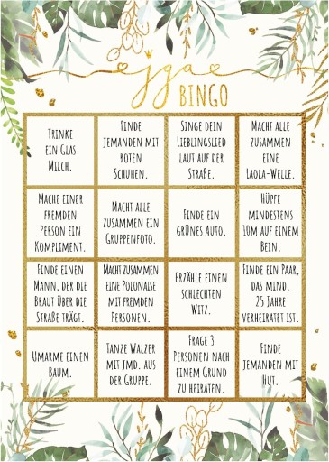 GRA BINGO DLA DOROSŁYCH WIECZÓR KAWALERSKI PO NIEMIECKU