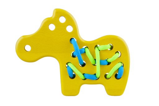 Drewniana Przeszywanka Zebra Yellow