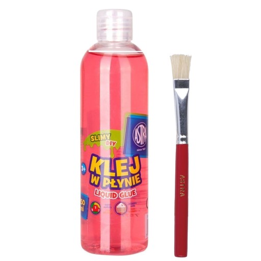 Astra klej do slime glutów 250ml różowy do papieru tektury tkanin