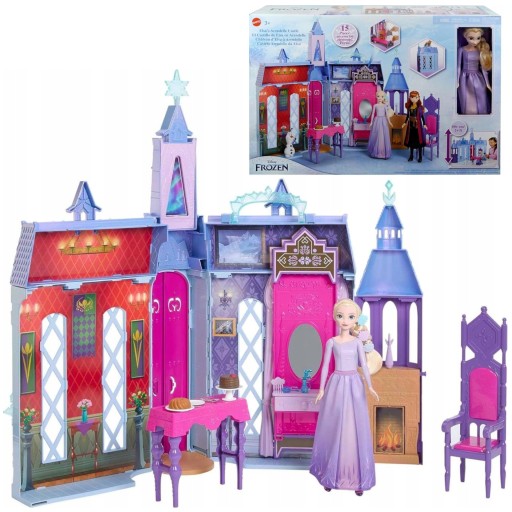 DISNEY FROZEN KRAINA LODU DUŻY ZAMEK ARENDELLE DOMEK DLA LALEK LALKA ELSA