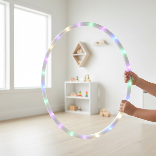 ŚWIECĄCE HULA HOP 60CM KOŁO OBRĘCZ SZKOŁA PRZEDSZKOLE GIMNASTYKA FITNESS