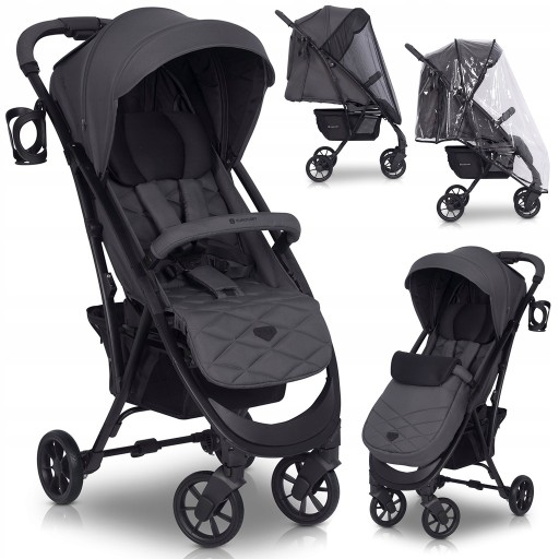 LEKKI Wózek Spacerówka DUŻE KOŁA 0-22KG +AKCESORIA