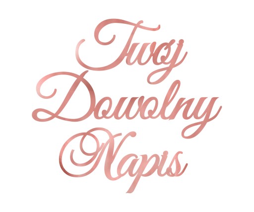 BANER GIRLANDA dekoracje twój dowolny napis ROSE GOLD