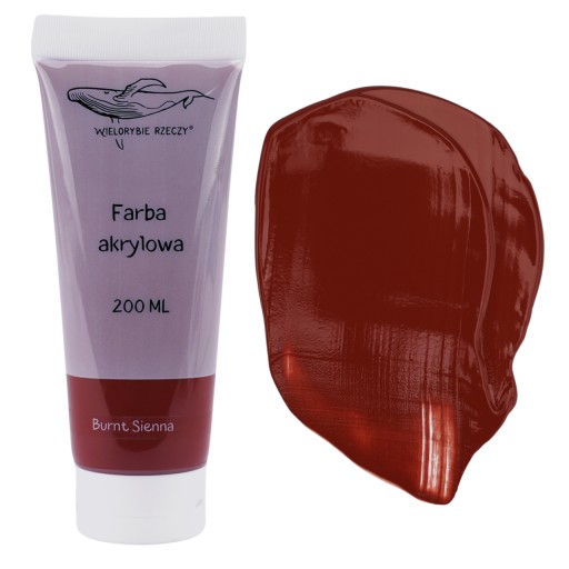 Farba akrylowa 200ml artystyczna Brunt sienna Wielorybie Rzeczy