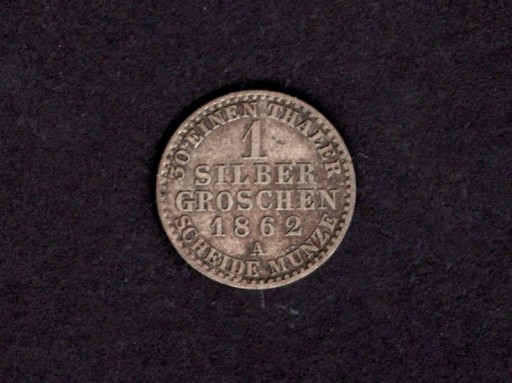 Zdjęcie oferty: 1 srebrny grosz 1862 Prusy