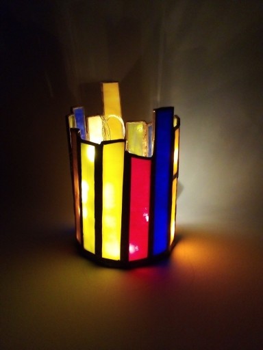 Zdjęcie oferty: Lampion świecznik witraż ozdoba rękodzieło