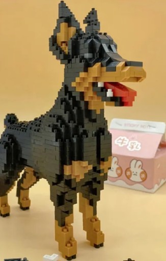 Zdjęcie oferty: Mini Klocki Replika Doberman z kreskówki.