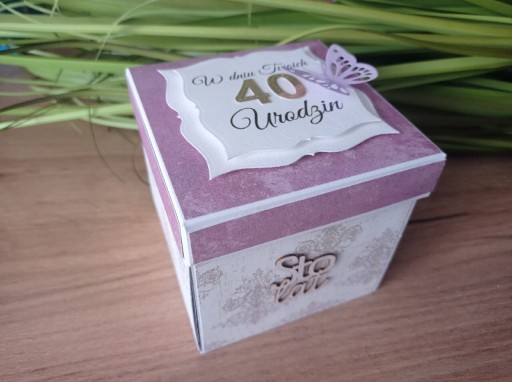 Zdjęcie oferty: Exploding box kartka 3d urodziny roczek 30 40 