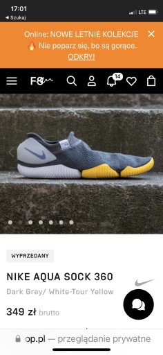 Zdjęcie oferty: Nike Aquasock 360 42,5/27cm