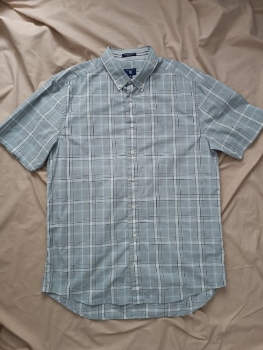 Zdjęcie oferty: Szara Koszula Gant Koszula w kratkę Elegancka Na ślub Premium Koszula 42