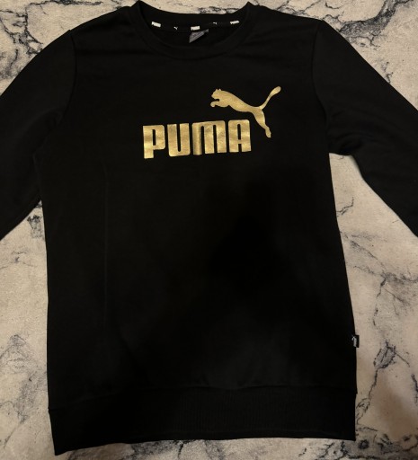 Zdjęcie oferty: Bluza czarna ze złotym napisem PUMA S Damska