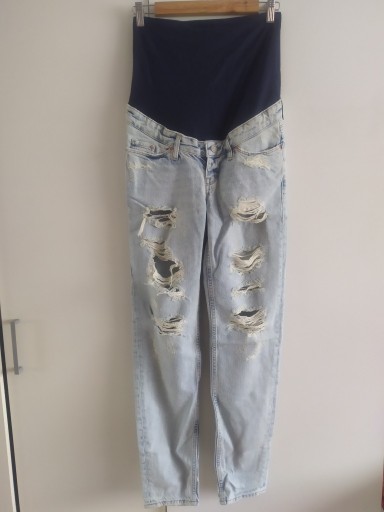 Zdjęcie oferty: H&M spodnie ciążowe BOYFRIEND dziury NOWE 32 XS