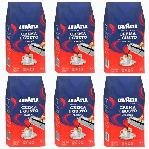 Zdjęcie oferty: 6 x 1kg kawa Lavazza Crema e Gusto Classico