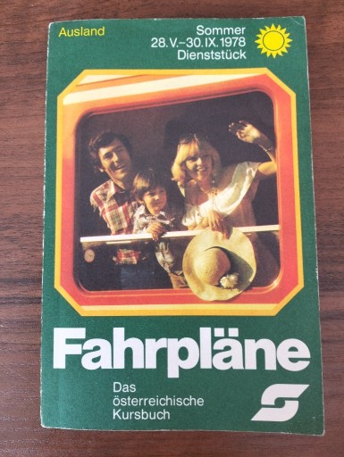 Zdjęcie oferty: Fahrplane Sommer 1978