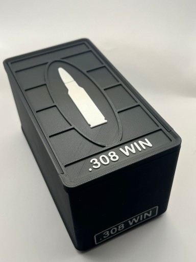 Zdjęcie oferty: Pudełko na amunicję .308 WIN 7.62x51–organizer 50 szt. trwały z zatrzaskiem