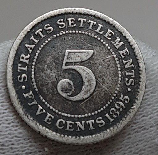 Zdjęcie oferty: STRAITS SETTLEMENTS 5 CENTS 1895