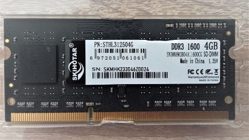 Zdjęcie oferty: Pamięć do laptopa 4GB DDR3 1600