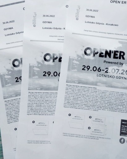 Zdjęcie oferty: Bilet kids jednodniowy Open'er Festiwal 2022