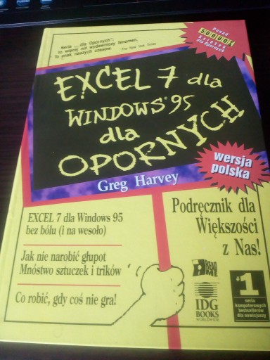 Zdjęcie oferty: Excel 7 dla Windows 95 dla opornych