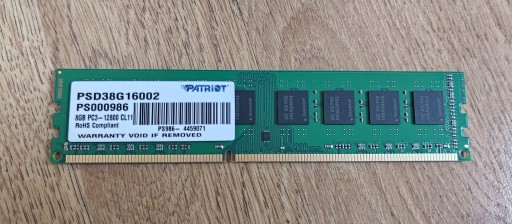 Zdjęcie oferty: Pamięć RAM Patriot PSD38G16002 DDR3 8 GB 1600MHz