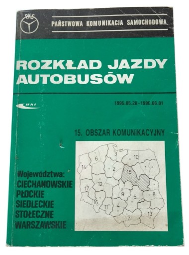 Zdjęcie oferty: ROZKŁAD JAZDY AUTOBUSÓW PKS, WARSZAWSKIE 1995