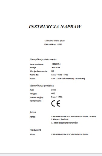 Zdjęcie oferty: Instrukcja NAPRAW Liebherr L 566 2+2  PL