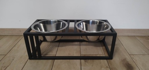 Zdjęcie oferty: Stojak LOFT na miski dla psa/bufet 2x0,9L Wys.10cm