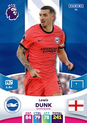 Zdjęcie oferty: Lewis Dunk 86 Karta Panini Premier League 2024